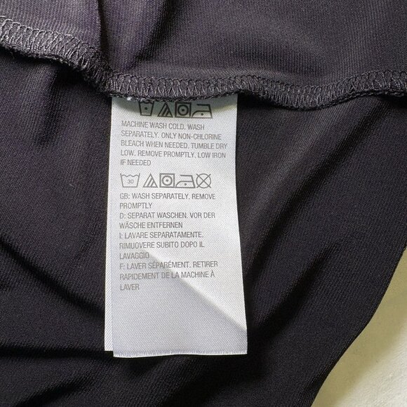 Susan Graver Womens Liquid Knit Dress Size Med Cold‎ Shoulder Black A289176 - Picture 7 of 9